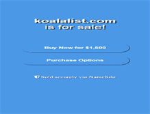 Tablet Screenshot of koalalist.com
